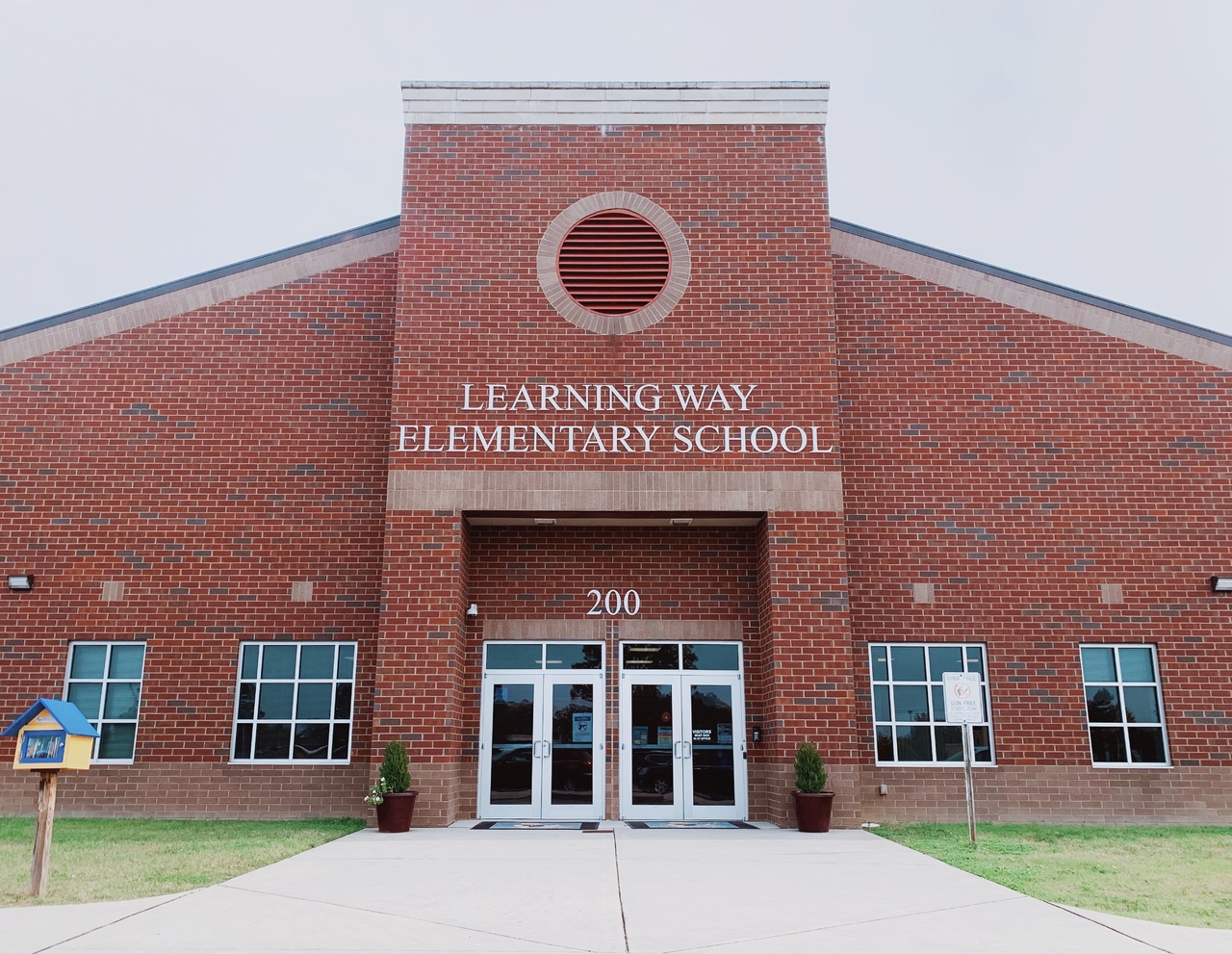 Students and teachers at Learning Way Elementary